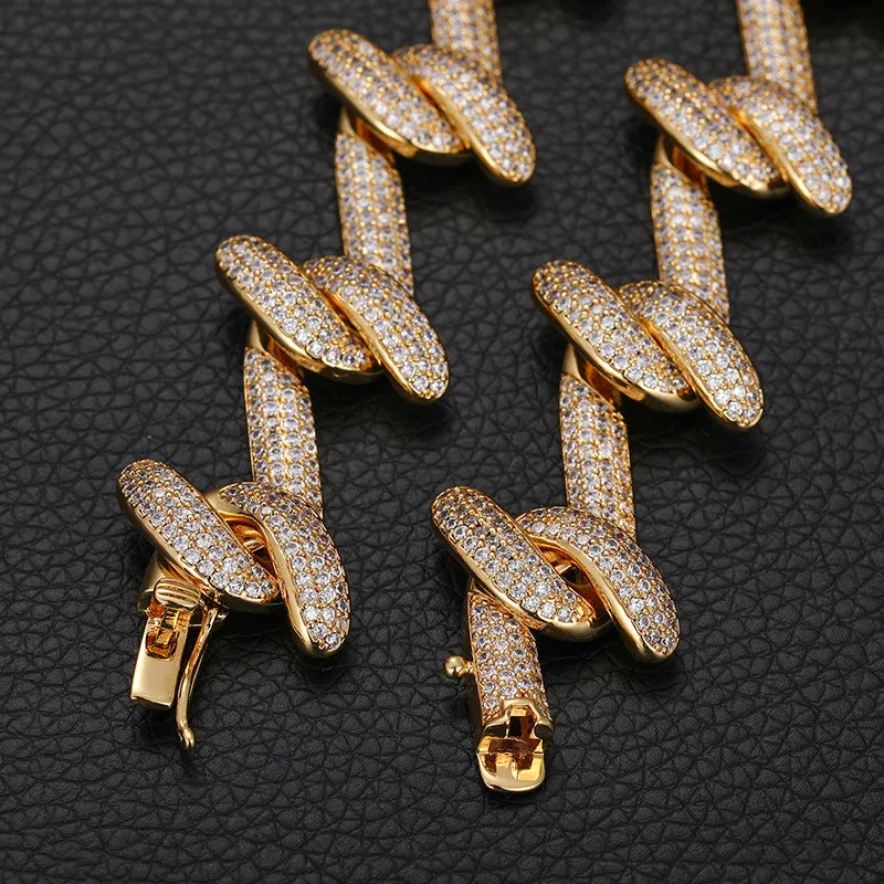23mm Fully iced wire Cuban Chain