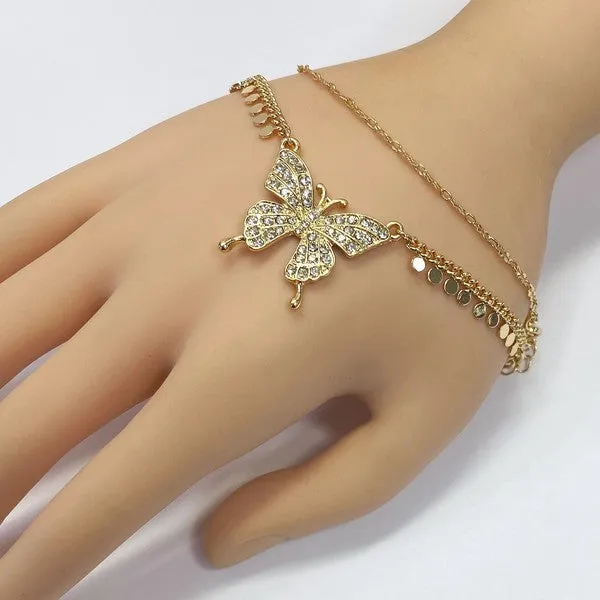 2PC Butterfly Charm Bracelet