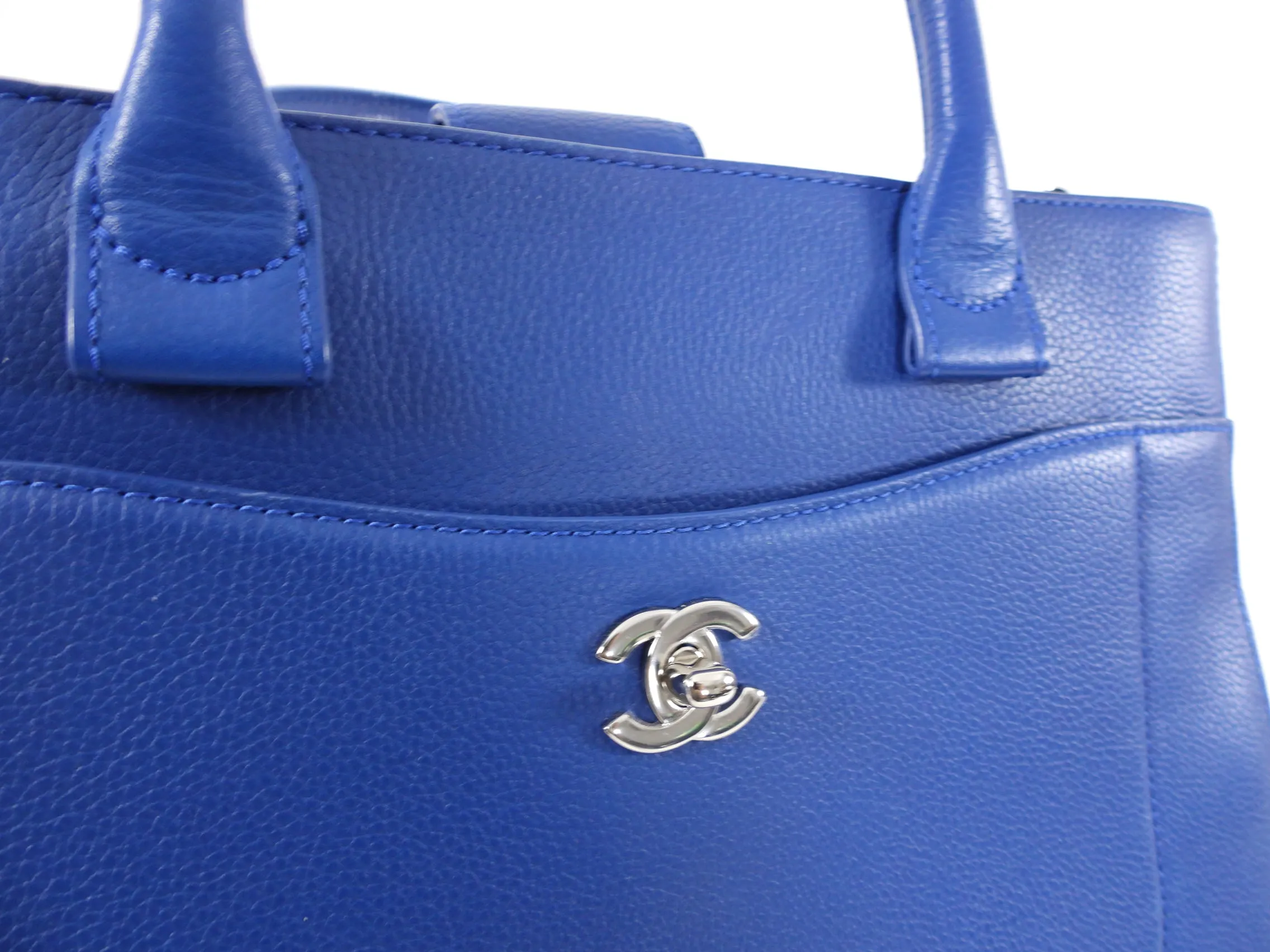 Chanel Blue Small Neo Executive Tote Two Way Bag