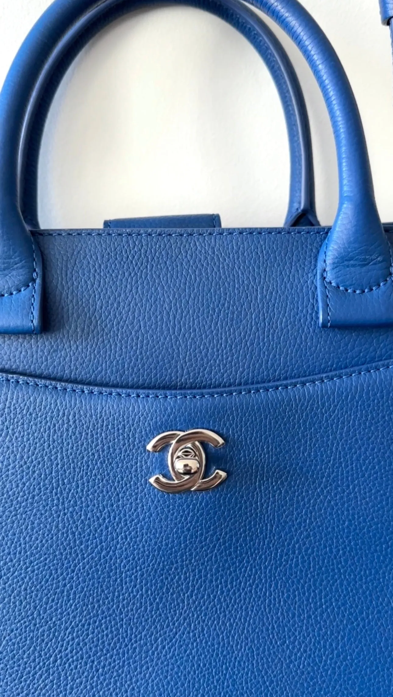 Chanel Blue Small Neo Executive Tote Two Way Bag