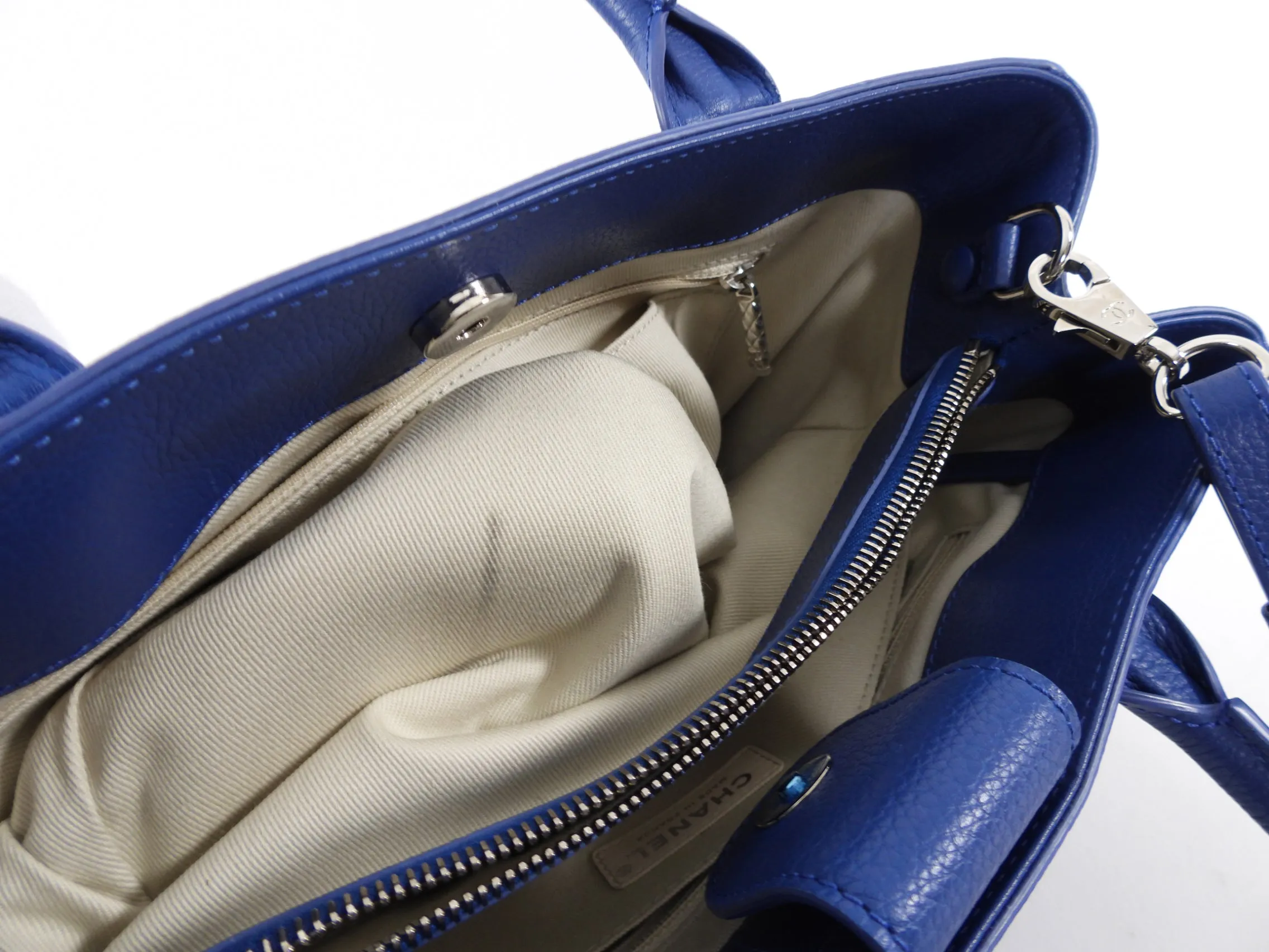 Chanel Blue Small Neo Executive Tote Two Way Bag