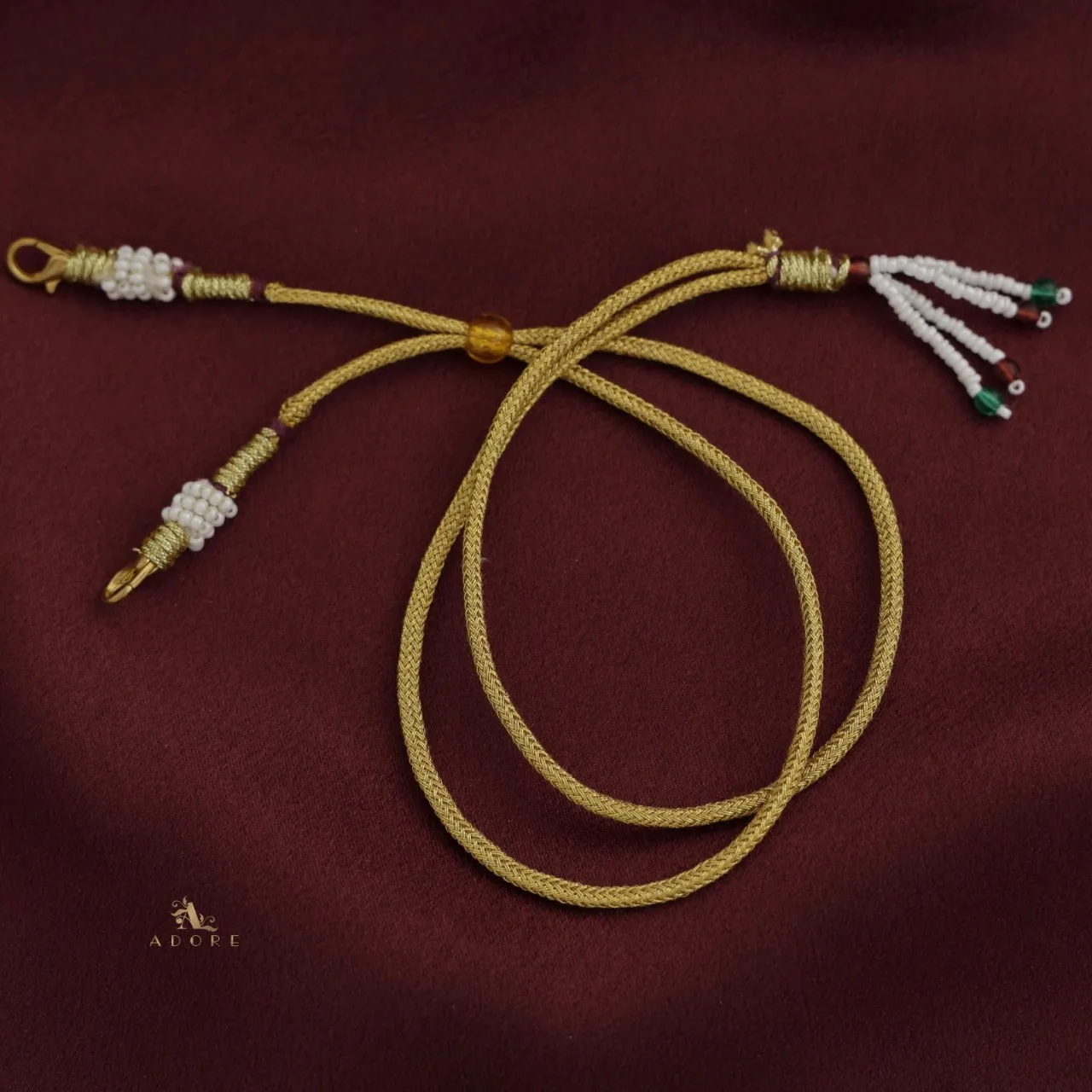 Charuvarsh 3 Layer Golden Ball Choker With Earring