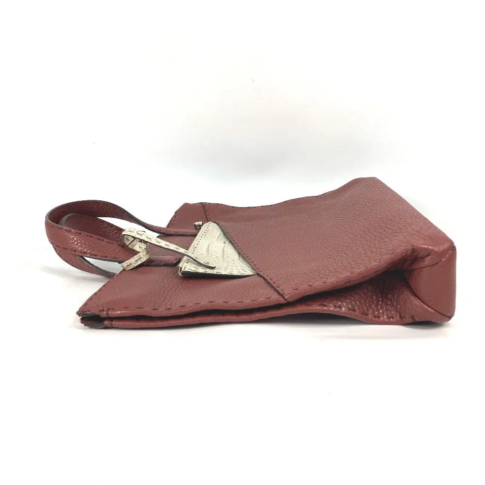 FENDI Business bag leather Brown Handbag Celeria mens Used