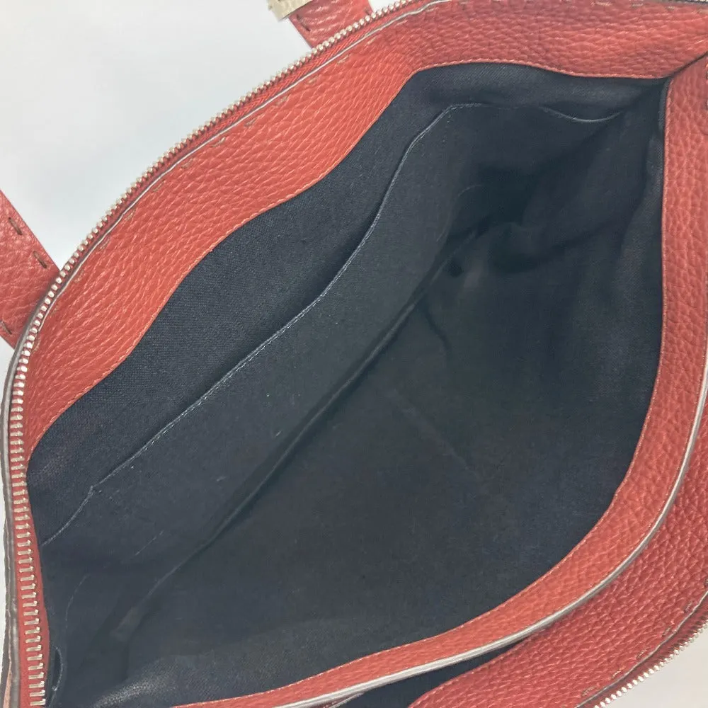 FENDI Business bag leather Brown Handbag Celeria mens Used