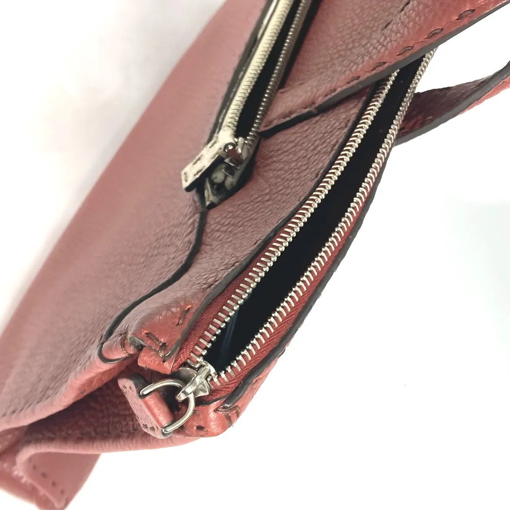 FENDI Business bag leather Brown Handbag Celeria mens Used