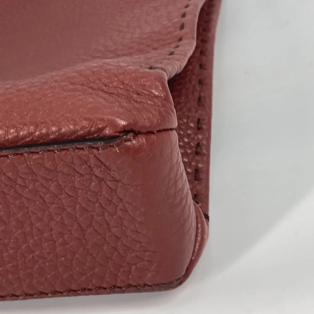 FENDI Business bag leather Brown Handbag Celeria mens Used