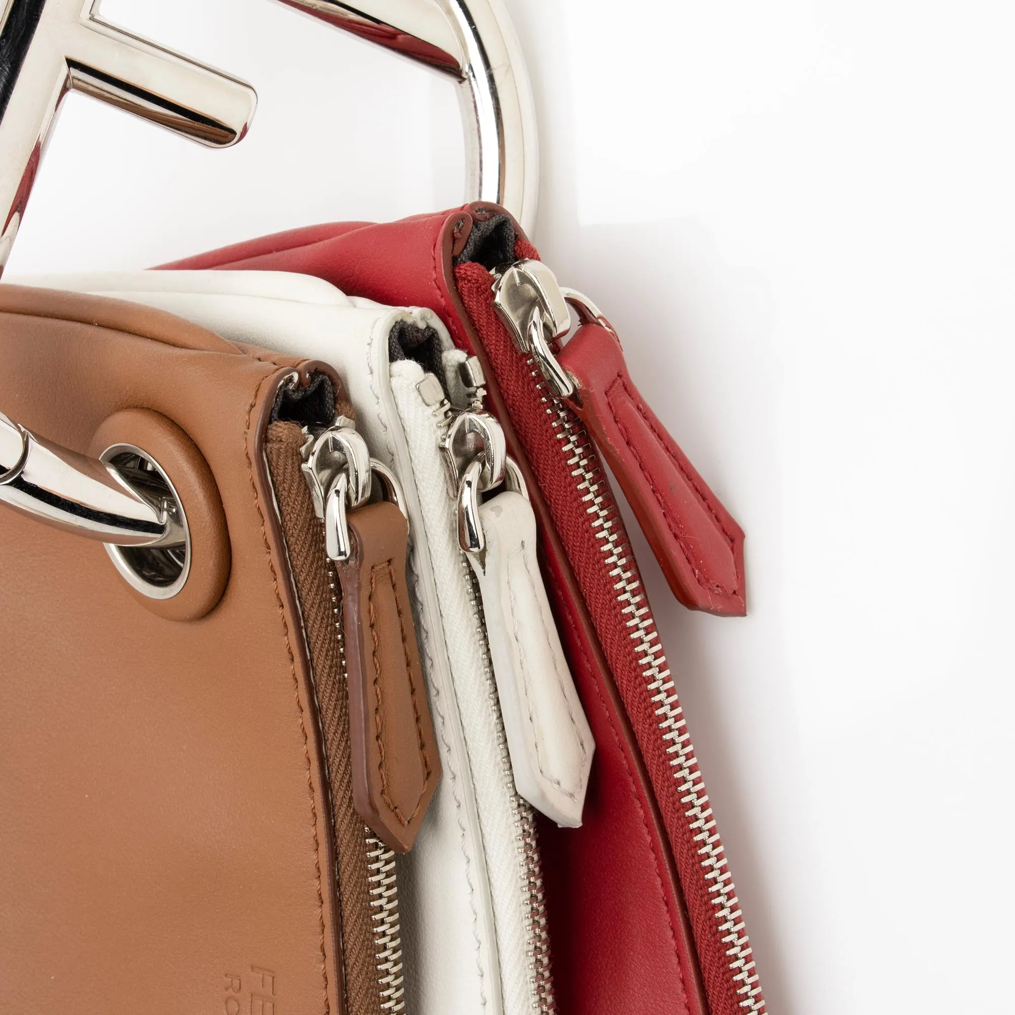 Fendi Calfskin F is Fendi Triplette Pouch Set (SHF-23922)
