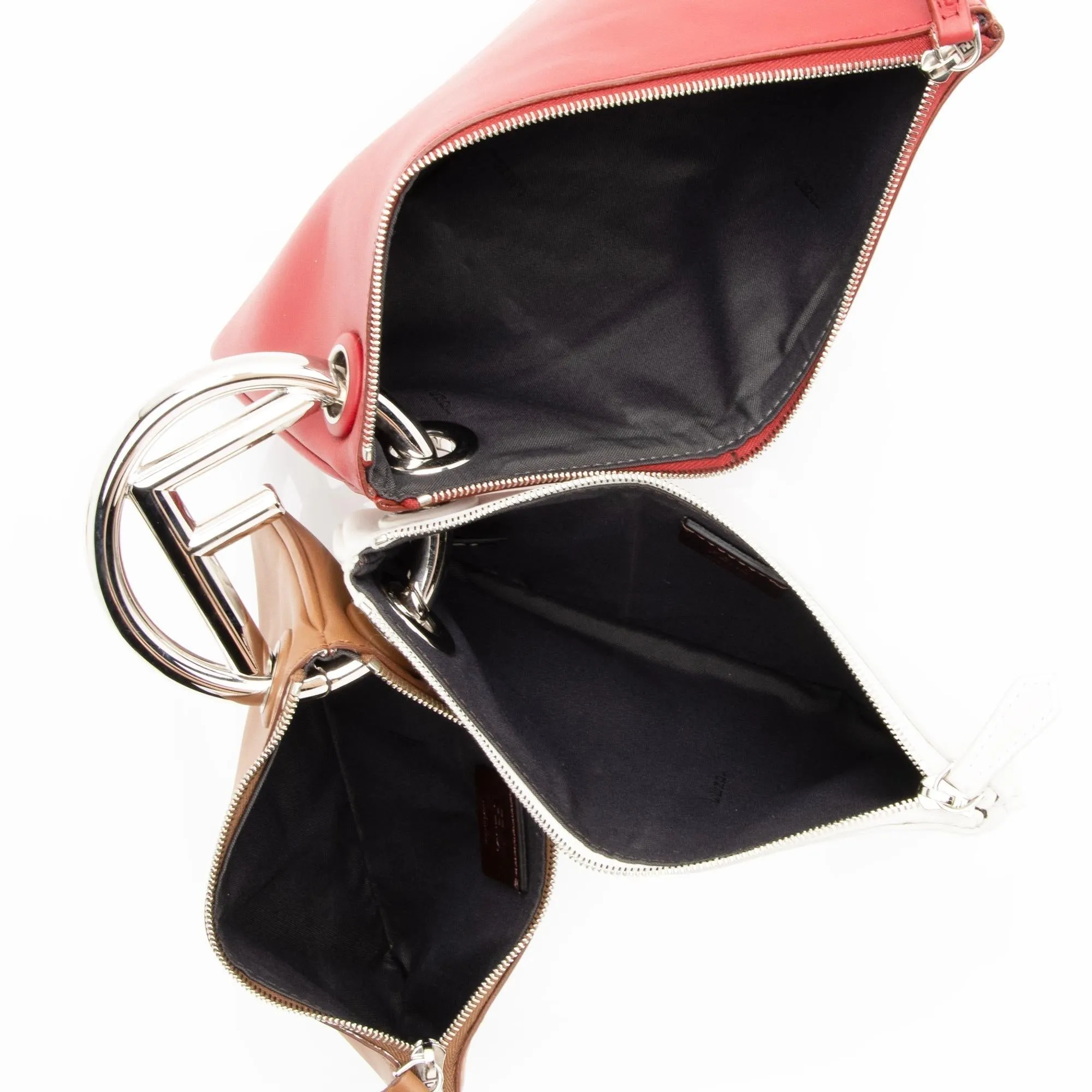 Fendi Calfskin F is Fendi Triplette Pouch Set (SHF-23922)