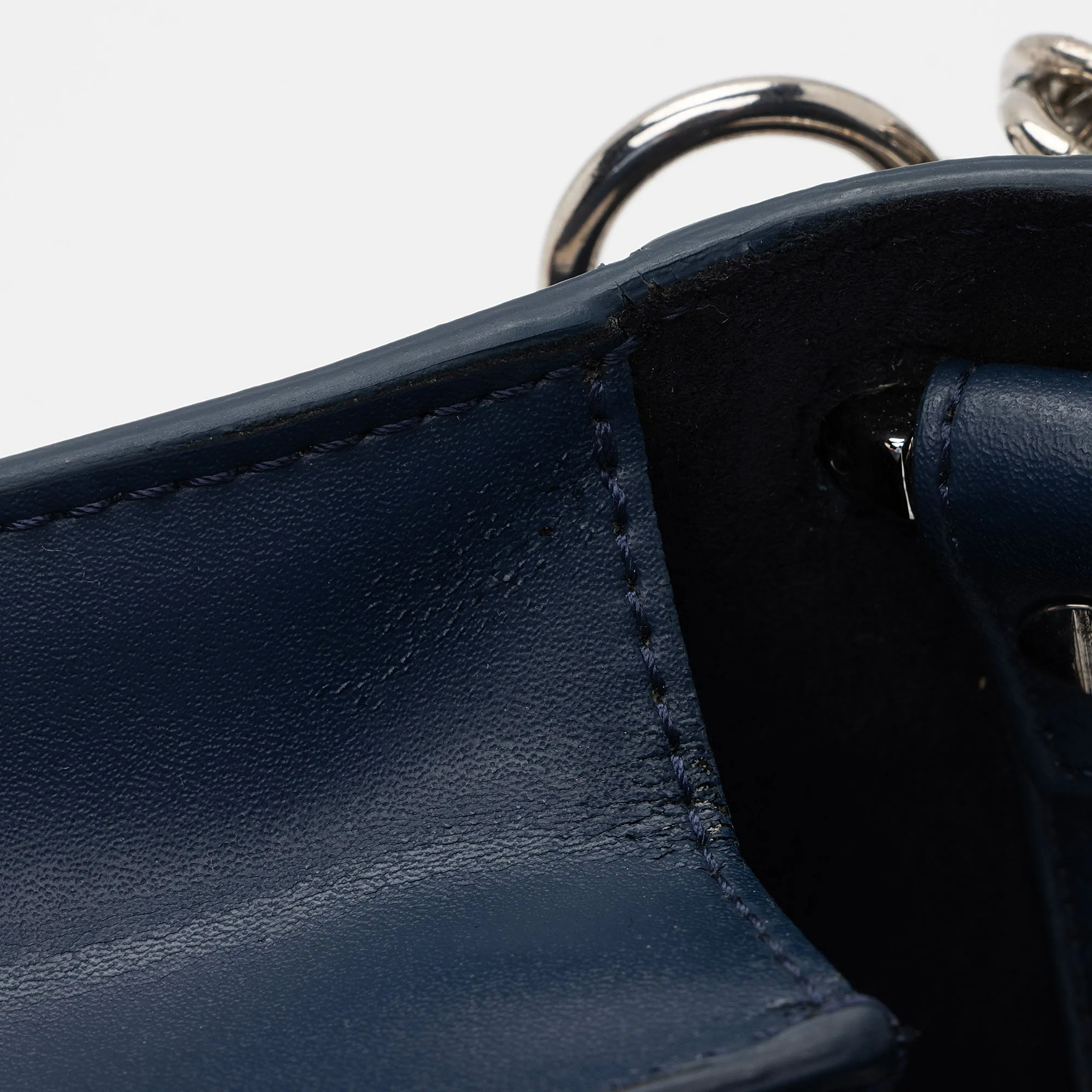 Fendi Calfskin Striped Canvas Kan I Small Shoulder Bag (SHF-yQIdt1)
