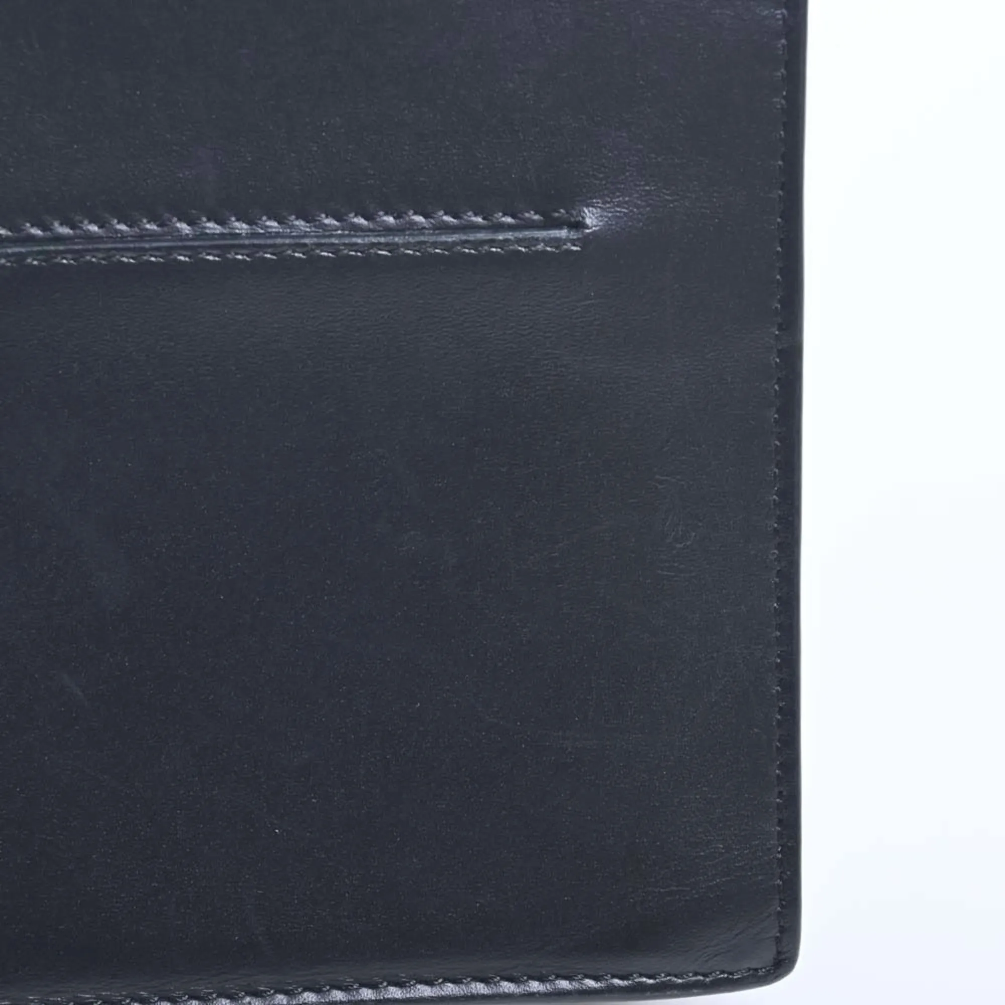 FENDI Canvas Leather FF Motif Smartphone Bag Shoulder 7AR944 Black Ladies