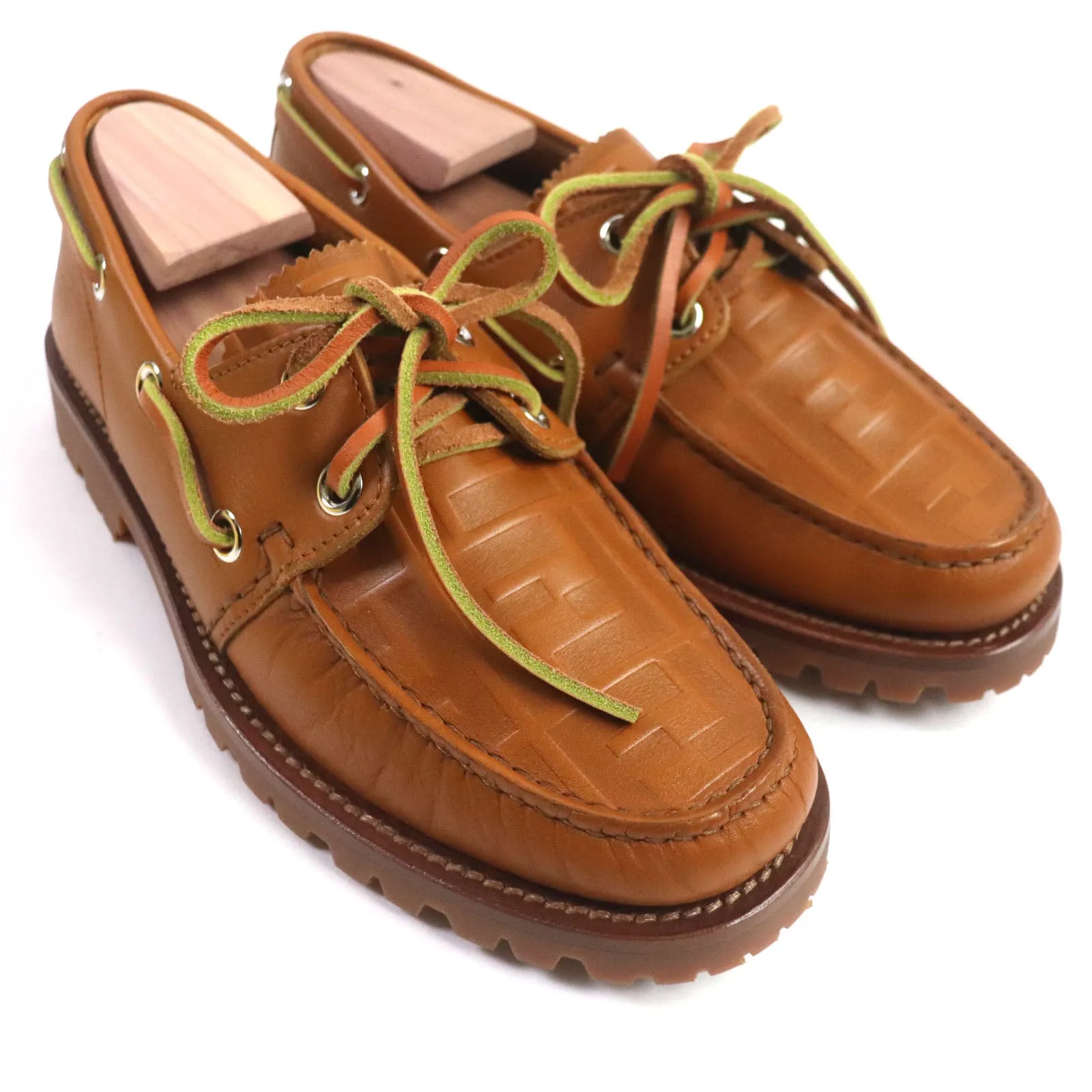 FENDI Deck shoes 7D1407 leather Brown 5