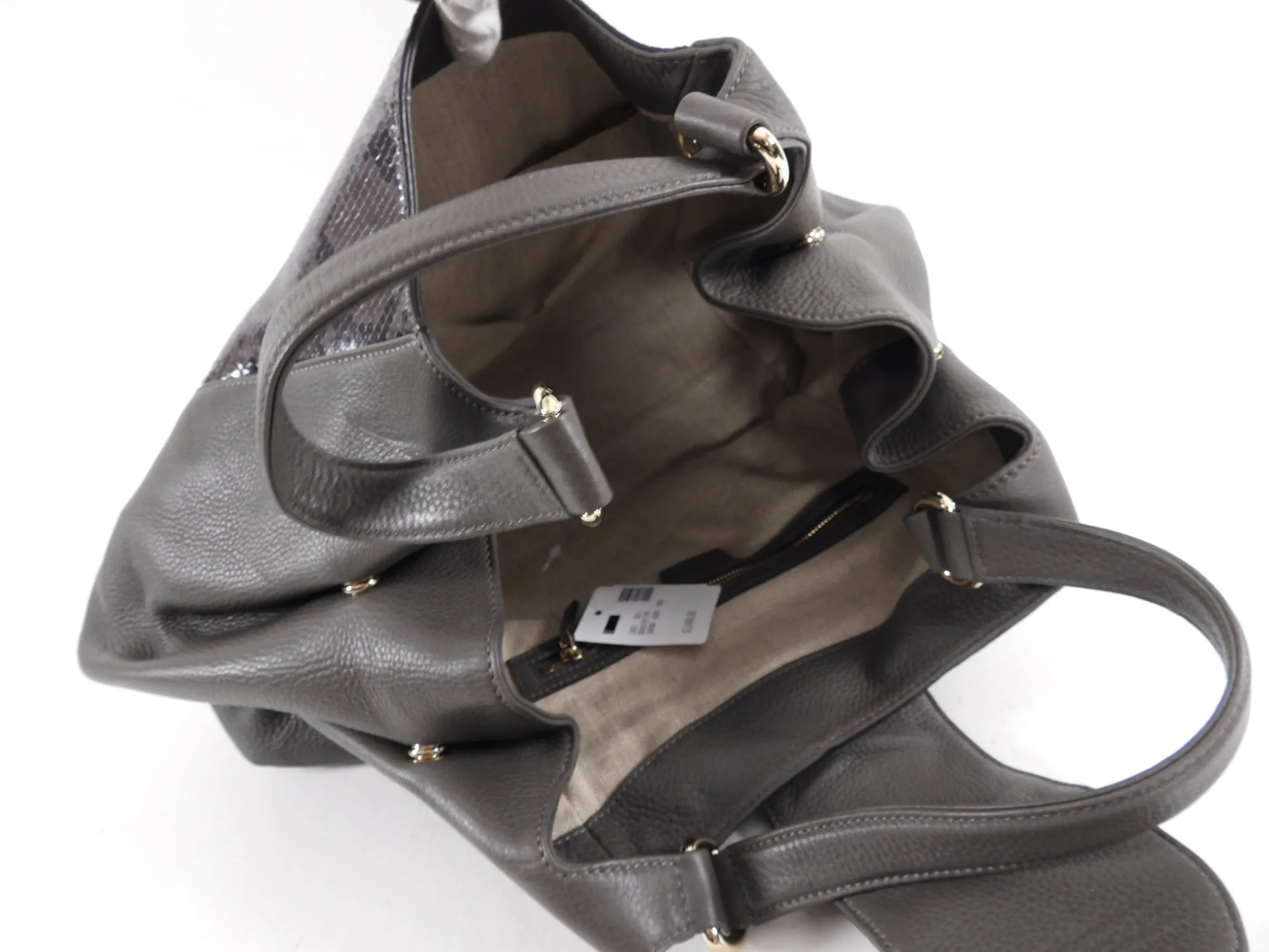 Gucci Grey Greenwich Python Hobo Bag