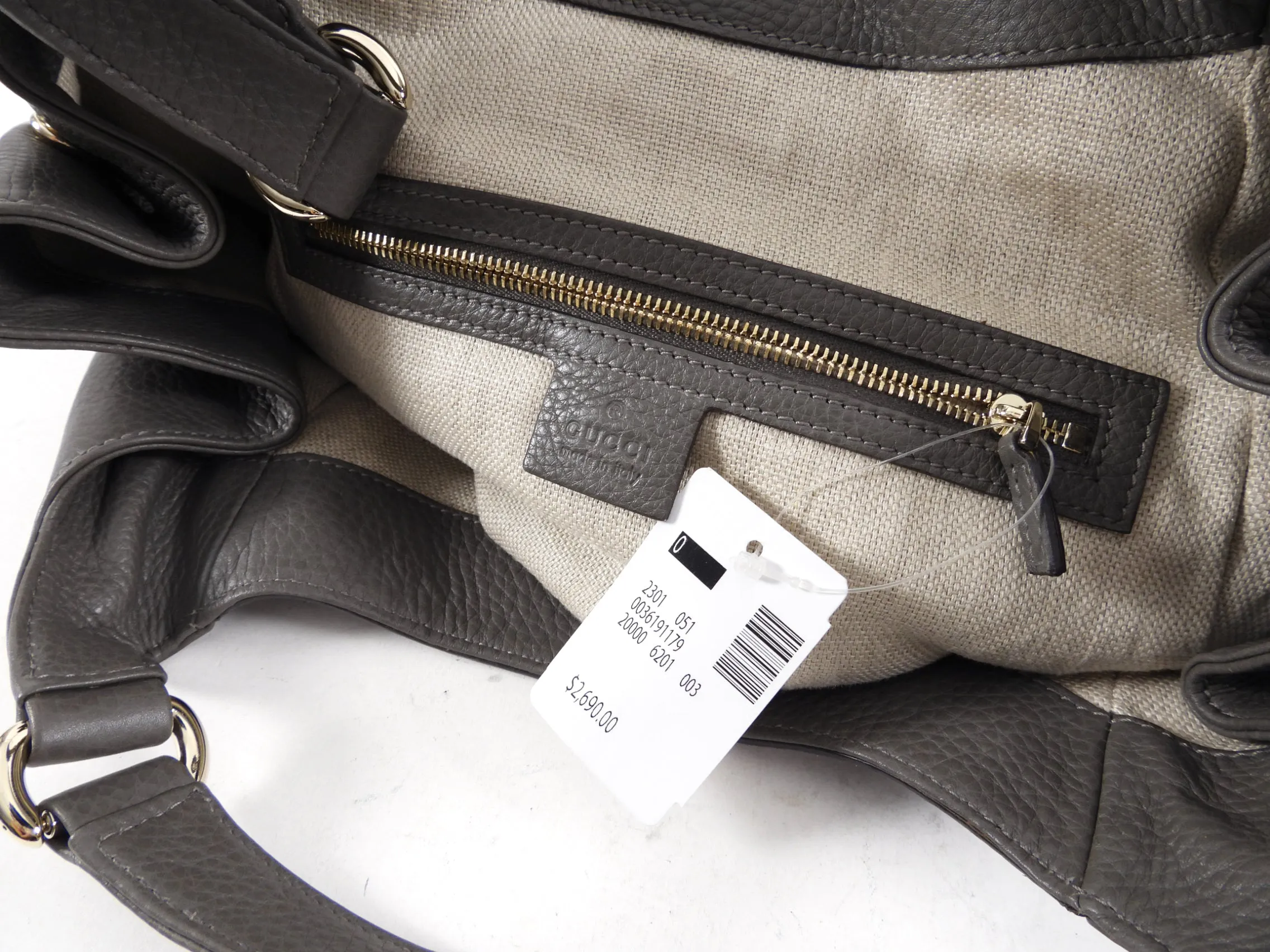 Gucci Grey Greenwich Python Hobo Bag