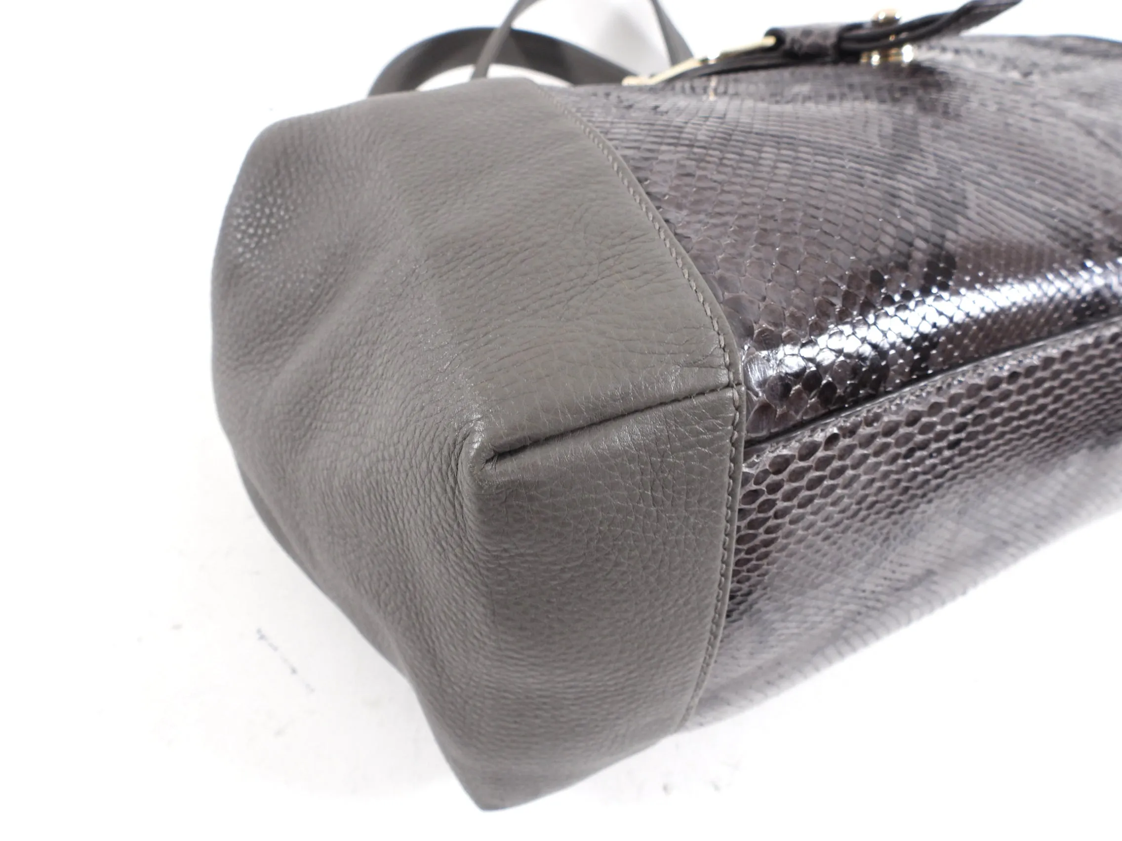 Gucci Grey Greenwich Python Hobo Bag