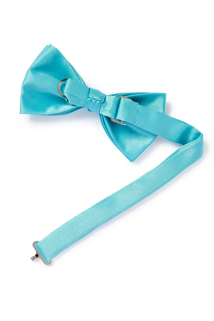 Light Turquoise Satin Bow Tie
