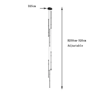 Nordic Ltalian Designer Living Room Lobby Lamps Simple Modern Bedroom Hotel Restaurant Lighting Linear Creative Chandelier