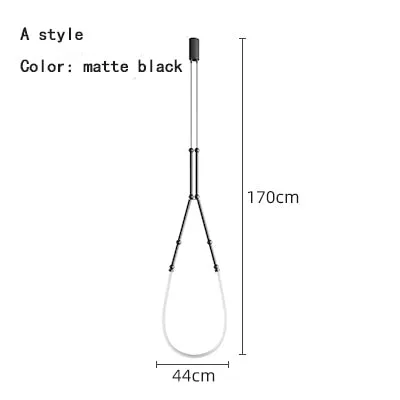 Nordic Ltalian Designer Living Room Lobby Lamps Simple Modern Bedroom Hotel Restaurant Lighting Linear Creative Chandelier