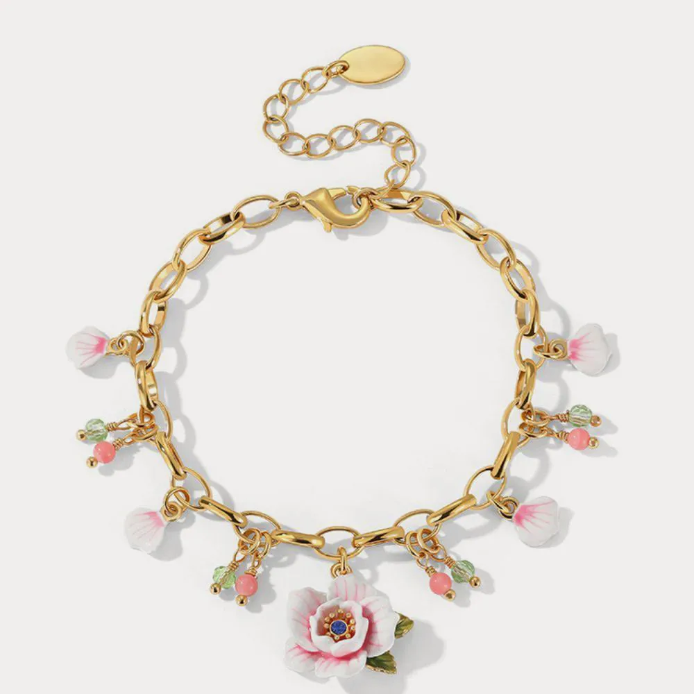 Pink Rose Bracelet