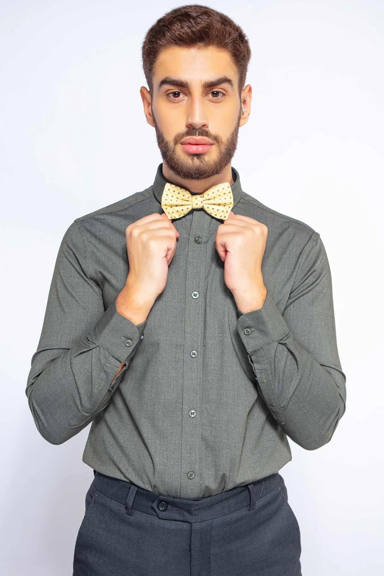 POLKA FLOWER MEN'S BOW TIE