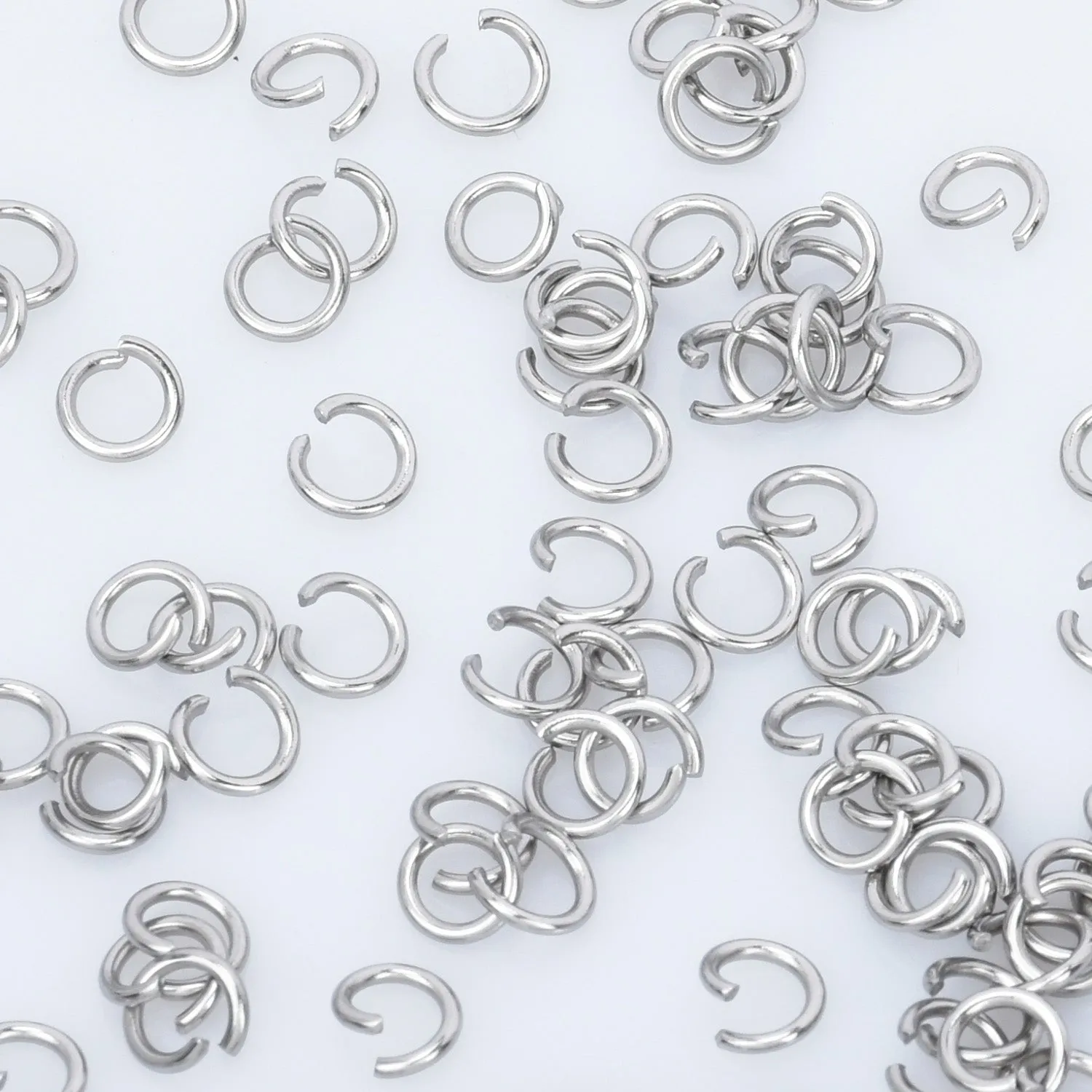 Stainless Steel Open Jump Rings 3/3.5/4/5/6mm Split Rings 0.6mm Thick Jump Rings Findings For Jewellery Making 500pcs