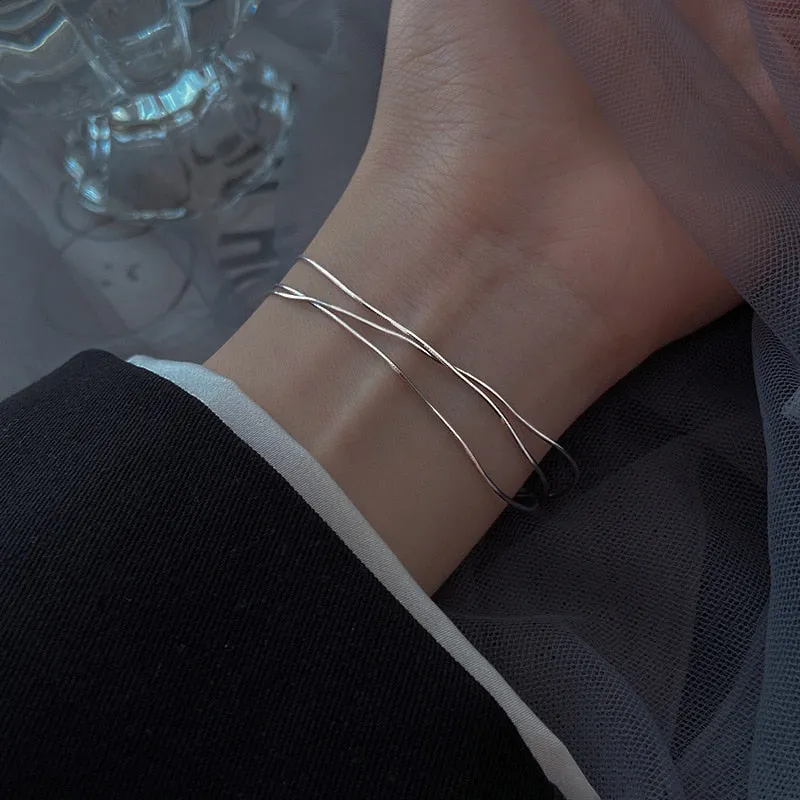 Sterling Silver Blade Bracelet