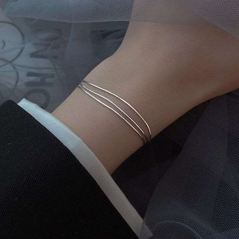 Sterling Silver Blade Bracelet