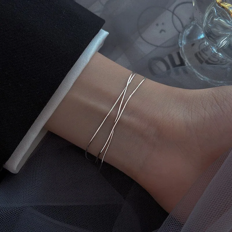 Sterling Silver Blade Bracelet