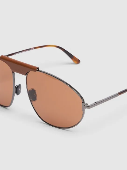 Tom Ford   Ken oversize metal sunglasses 