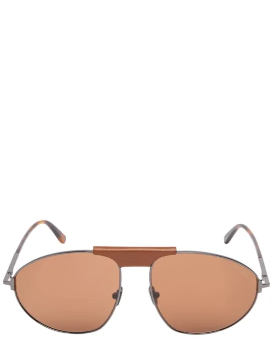 Tom Ford   Ken oversize metal sunglasses 