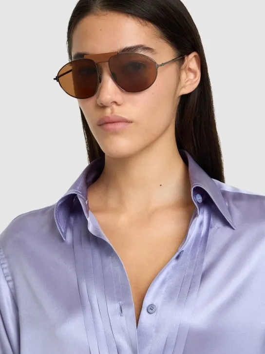 Tom Ford   Ken oversize metal sunglasses 