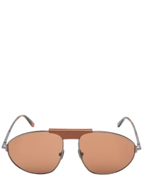Tom Ford   Ken oversize metal sunglasses 