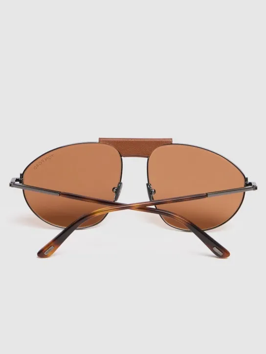 Tom Ford   Ken oversize metal sunglasses 